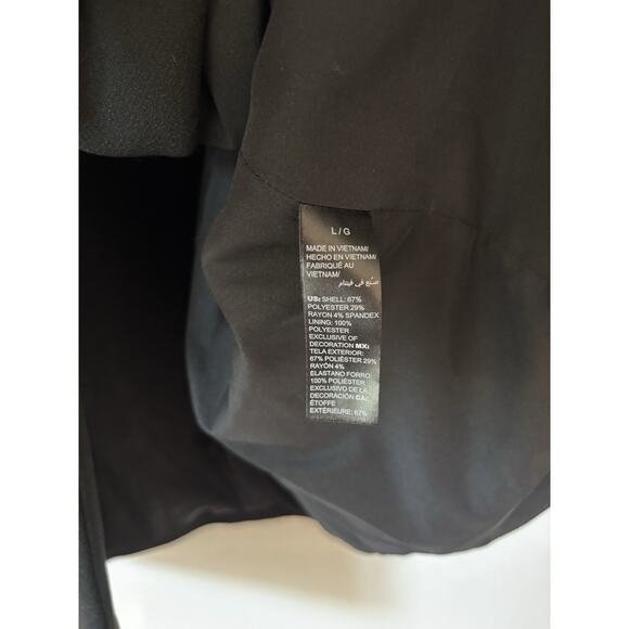 WHBM Coat Large Black Silver Buttons Elegant Preppy - Picture 4 of 8